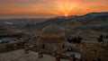 Old Mardin cityscape during sunset, Mardin, Turkey