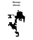 Marengo outline map Royalty Free Stock Photo
