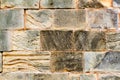 Mares sandstone stone masonry wall in Majorca Royalty Free Stock Photo