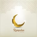 Ramadan kareem background, illustration with golden ornate crescent. EPS 10 contains transparency - vector Royalty Free Stock Photo
