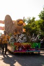 Margao,Goa/India- Feb 23 2020: Floats and characters on display during Carnival celebrations in Goa, India