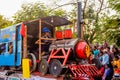 Margao,Goa/India- Feb 23 2020: Floats and characters on display during Carnival celebrations in Goa, India