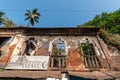 Vintage windows of a ruined Portuguese era structure in the city of Madgaon