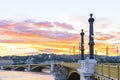 Margaret Bridge at sunset. Budapest. Hungary.