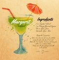 Margaret cocktails watercolor kraft