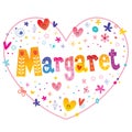 Margaret given name decorative lettering
