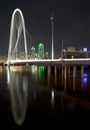 Margaret Hunt Hill Bridge at night