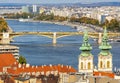 Margaret (Margit) bridge over Danube river in Budapest, Hungary