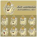 Margarine Expression set. Mascot cartoon character for flavor, strain, label and packaging product