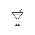 Margarita Cocktail drink outline icon Royalty Free Stock Photo