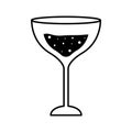 Margarita cocktail glass cup silhouette style icon vector design Royalty Free Stock Photo