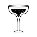 Margarita cocktail glass cup silhouette style icon vector design Royalty Free Stock Photo