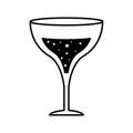 Margarita cocktail glass cup silhouette style icon vector design Royalty Free Stock Photo