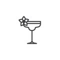 Margarita cocktail glass line icon Royalty Free Stock Photo