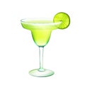 Margarita cocktail realistic Royalty Free Stock Photo