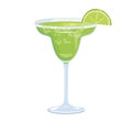 Margarita drink with lime icon vector