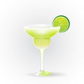 Margarita realistic cocktail Royalty Free Stock Photo