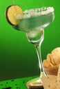 Margaritas and corn tortilla chips - close up Royalty Free Stock Photo