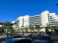 The Margaritaville Beach Resort in downtown Nassau, Bahamas on a sunny day Royalty Free Stock Photo