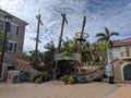 Margaritiville faux shipwreck restaurant entrance in Jamaica