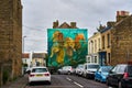 Margate, UK - October 5 2022 - Large scale mural by artist Curtis Hylton as part of the Rise Up Residency