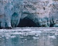 Margerie glacier as it meets the water closeup