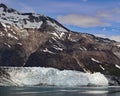 Margerie glacier and mountain with blue skies