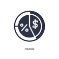 margin icon on white background. Simple element illustration from marketing concept