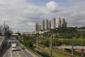 Marginal Pinheiros highway and skyscrapers in Sao Paulo, Brazil