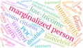 Marginalized Person Word Cloud Royalty Free Stock Photo