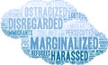 Marginalized Word Cloud Royalty Free Stock Photo