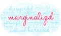 Marginalized Word Cloud Royalty Free Stock Photo