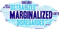 Marginalized Word Cloud Royalty Free Stock Photo