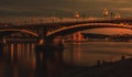 Margit Bridge evening in Budapest Royalty Free Stock Photo