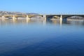 Margit or Margaret Bridge bridge in Budapest, Hungary.