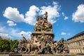 The Margrave Fountain located on Residenzplatz of Bayreuth Royalty Free Stock Photo