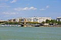 Margrit hid Bridge in Budapest on the Danube River