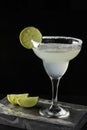 Marguerita cocktail is on the bar. Space for text. Photo for the menu Royalty Free Stock Photo