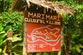 Mari Mari Cultural Village Sign in Sabah, Malaysia