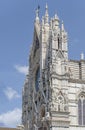 Maria Assunta Cathedral facade edge, Siena, Italy