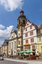 Maria church and historic houses in Hachenburg Royalty Free Stock Photo