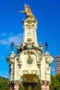 Maria Cristina Bridge over the Urumea river in San Sebastian, Spain Royalty Free Stock Photo