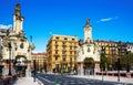 Maria Cristina bridge over Urumea river in Sant Sebastian Royalty Free Stock Photo