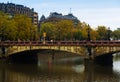 Maria Cristina bridge over Urumea river Royalty Free Stock Photo