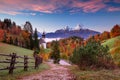 Maria Gern, Bavarian Alps at autumn sunrise.