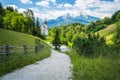 Maria Gern Church with Watzmann view Berchtesgaden Bavaria Alps Germany Royalty Free Stock Photo