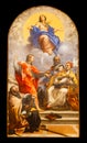 Maria immaculate conception. Artistic painted fresco isolated. PNG availble. Rome. Italy