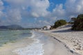 Maria Pia beach in Alghero (Sardinia, Italy) on a sunny summer morning Royalty Free Stock Photo