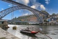 Maria Pia bridge in the city of Porto