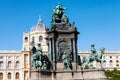 Maria Theresa Statue and Naturhistorisches Museum Royalty Free Stock Photo